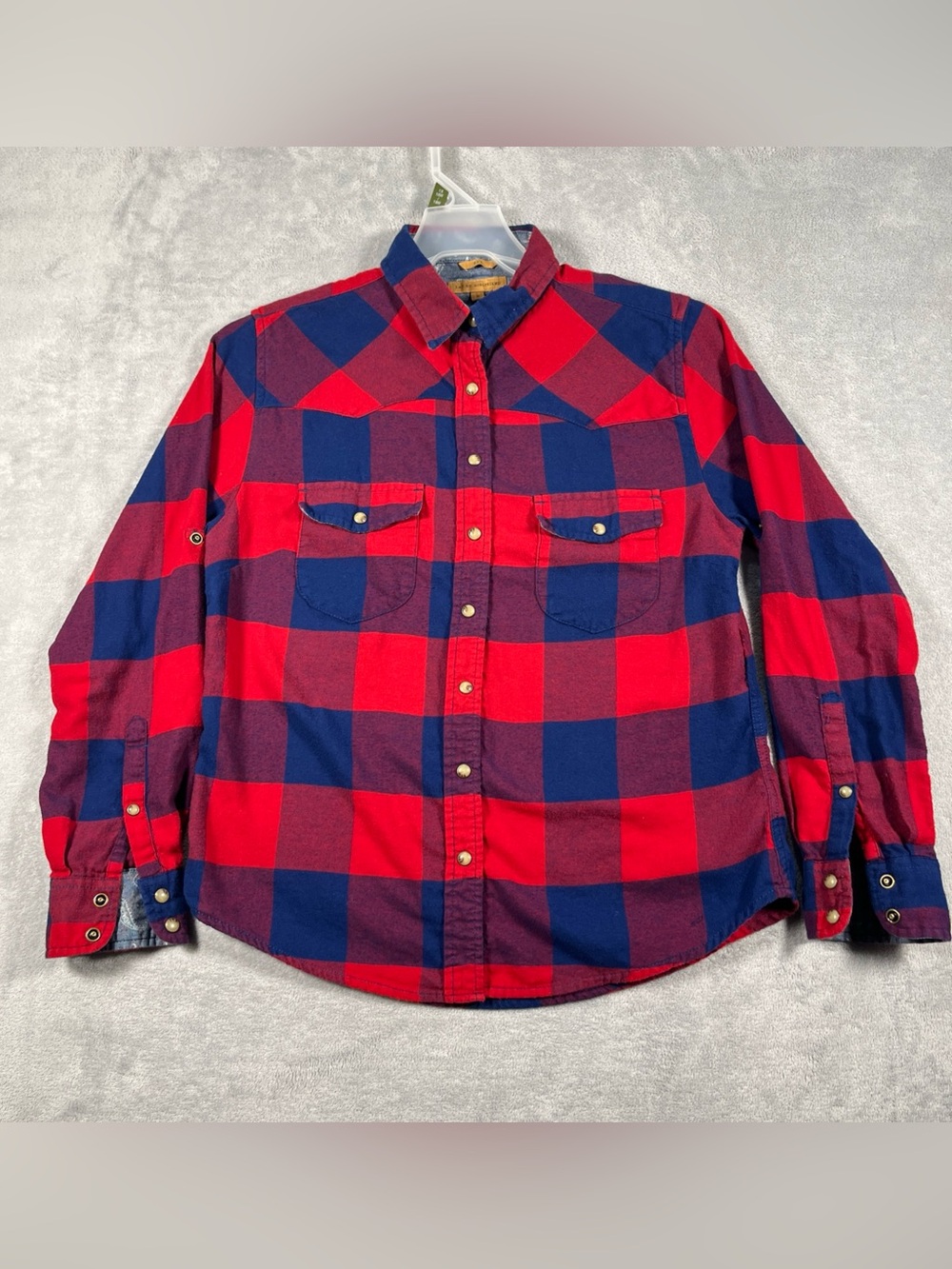 Jachs Red and Navy Buffalo Plaid Casual Button-Down Shirt